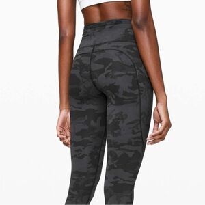 Lululemon Fast and Free High-Waisted Camo Leggings size 12